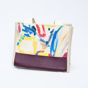 Tas Kanvas Wear Luca-Beige Maroon