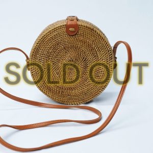 Tas Rotan Bulat-Sling Bag-Brown